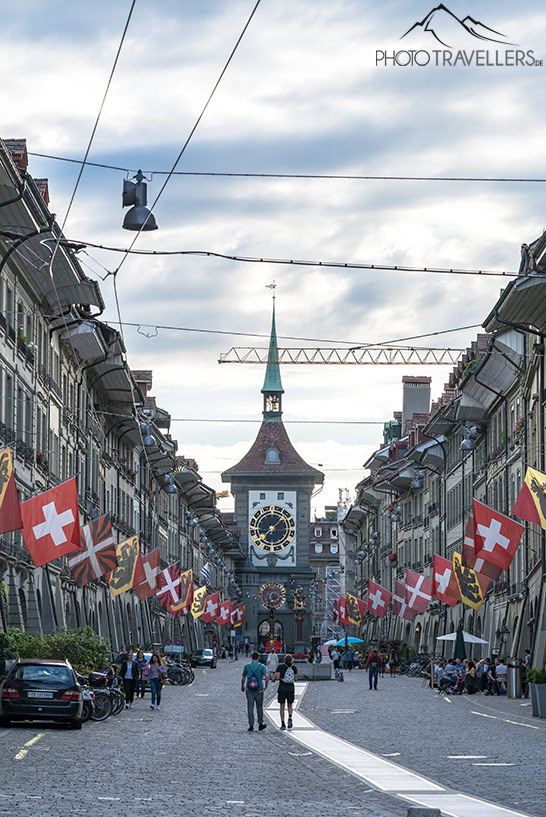 Blick in die Kramgasse in Bern