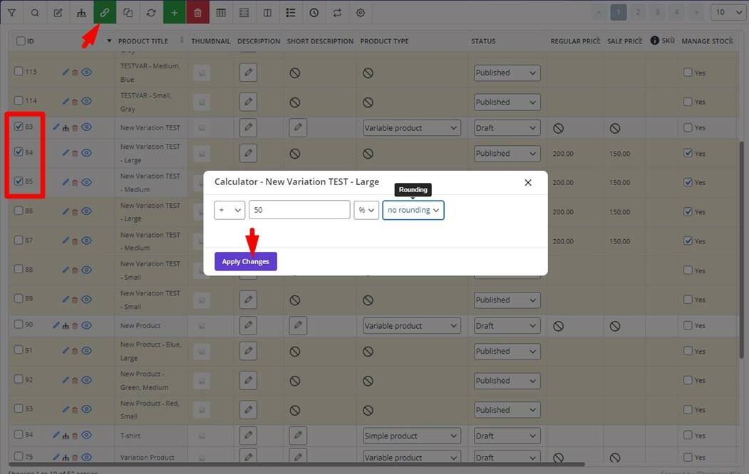 Increase WooCommerce variation regular price