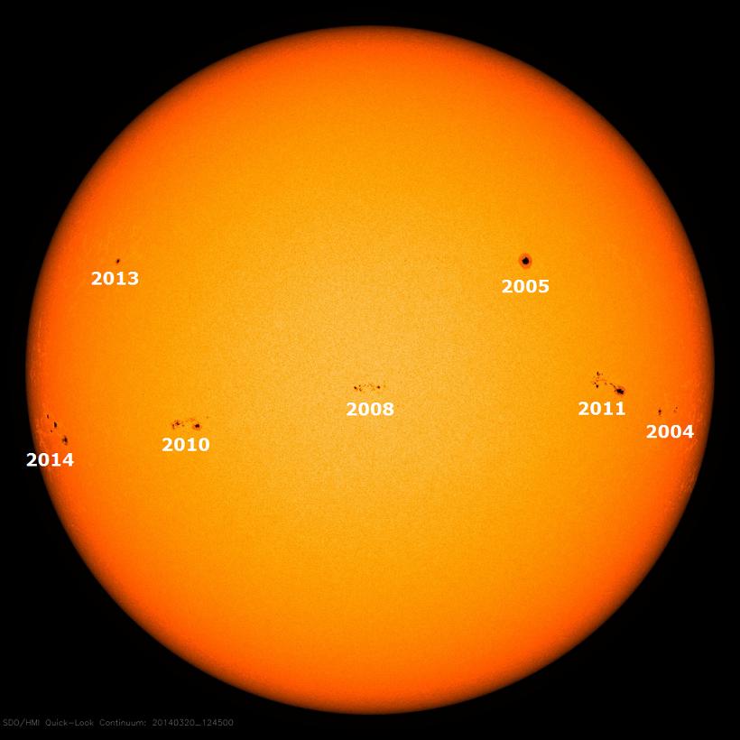 Weltraumwetterbericht vom 21. März 2 Sonnenfleckenregionen am 21. März