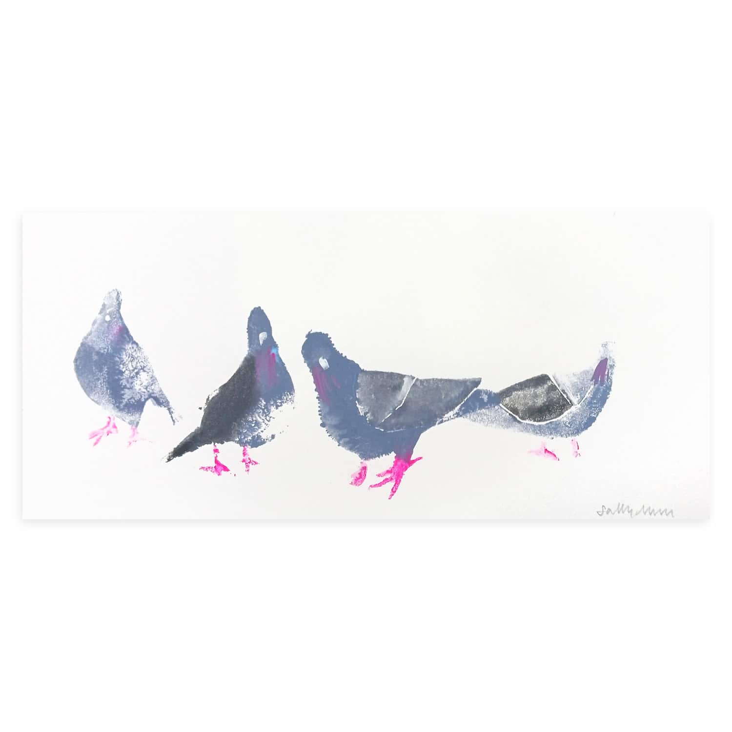 4714C Four Pigeons – Sally Muir