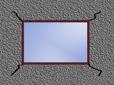 Kerbrisse am Fenster