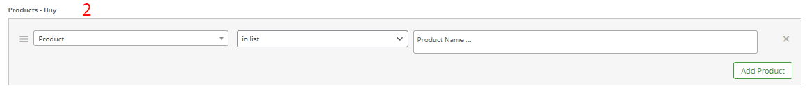 product bue section in rule page