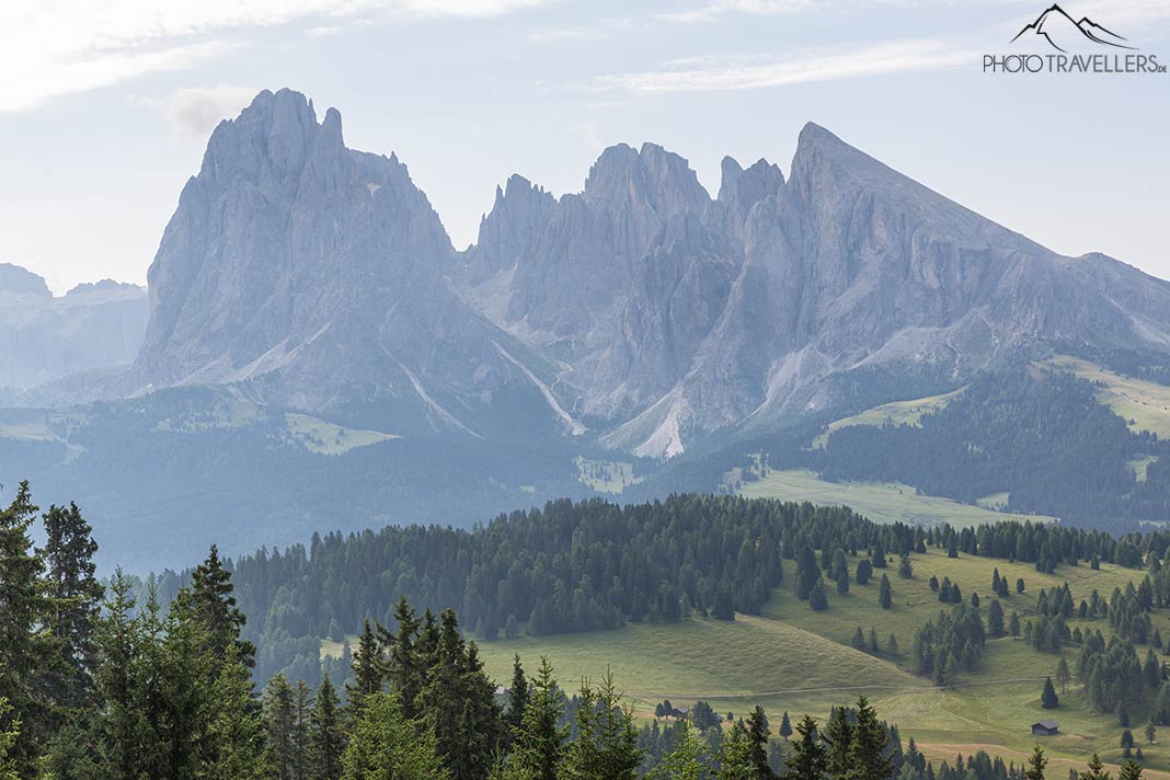 Blick auf Platt- und Langkofel