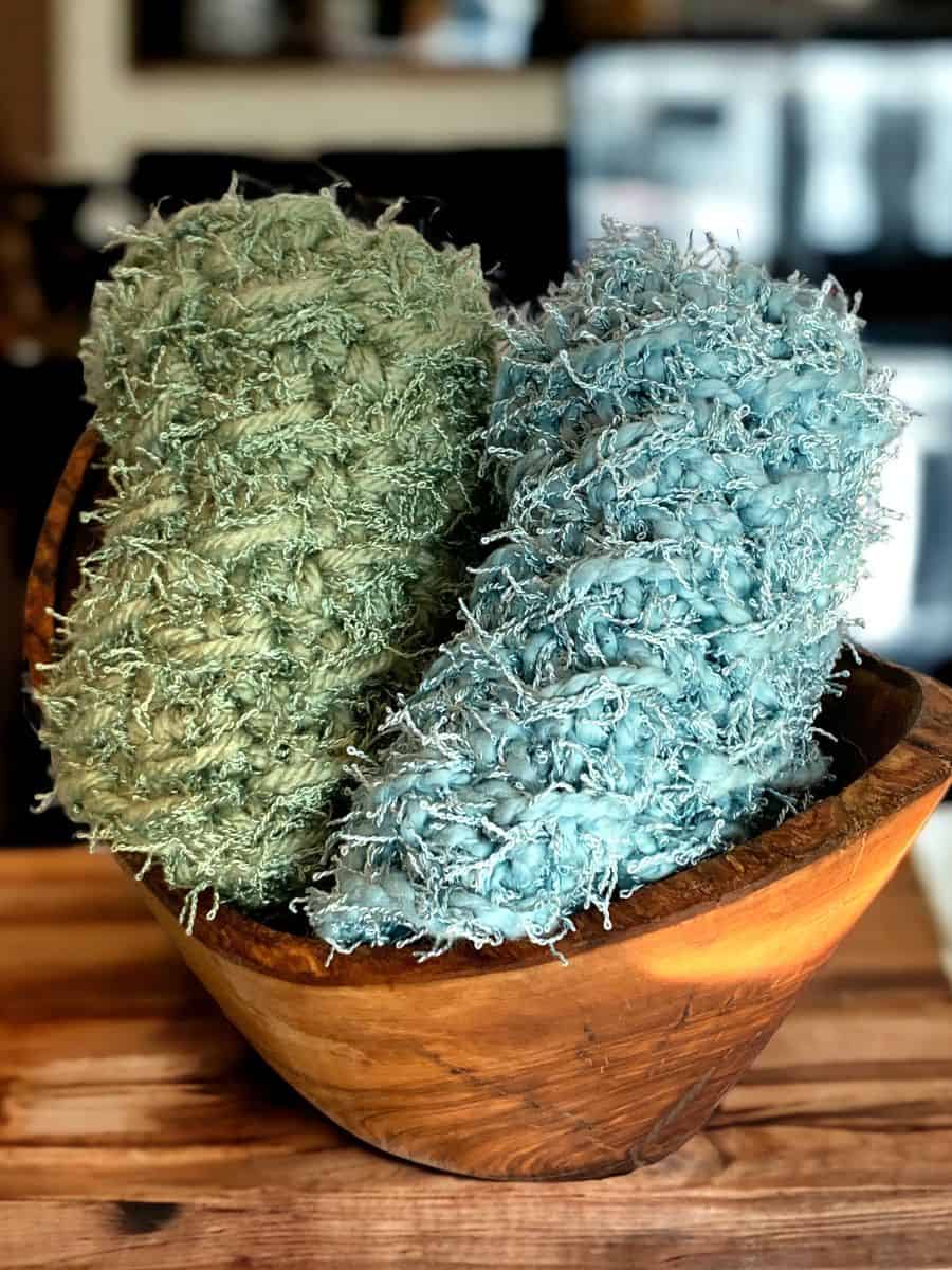Free crochet pattern scrubby dishcloth