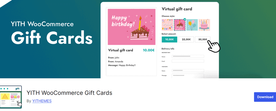Yith woocommerce gift cards