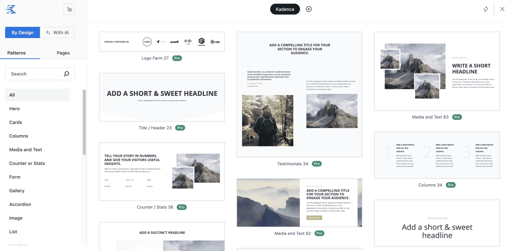 How to Use the Kadence Design Library in WordPress: A Step-by-Step Guide 3 screenshot design library examples