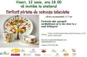 Atelier creatie farfurii pictate cu mana Atelier creatie farfurii pictate cu mana