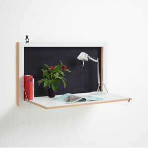 Fläpps Staatssekretär-in 100×60-1 – Weiß | Klappbarer Design Wandschreibtisch