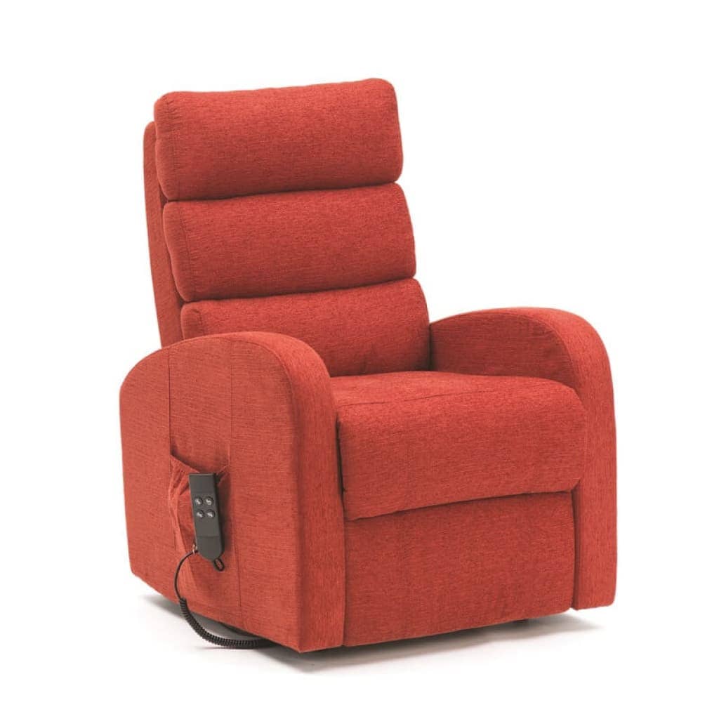 Waterfall Fabric Riser Recliner in Terracotta Waterfall Fabric Riser Recliner in Terracotta