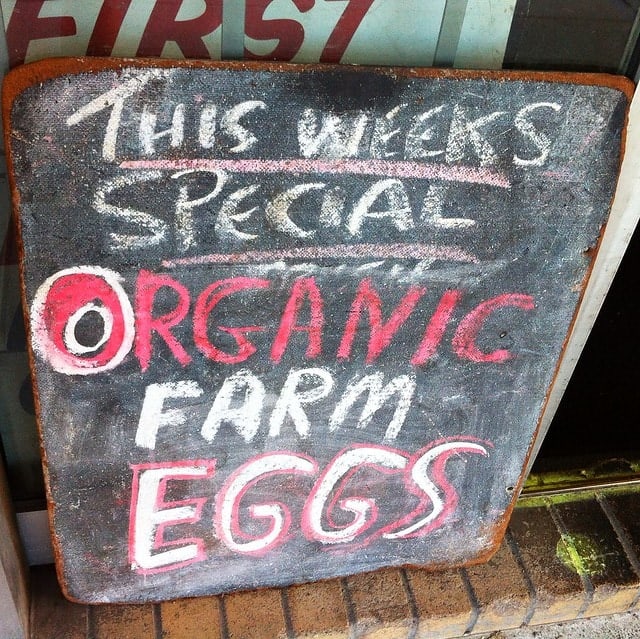 this week's special organic farm eggs