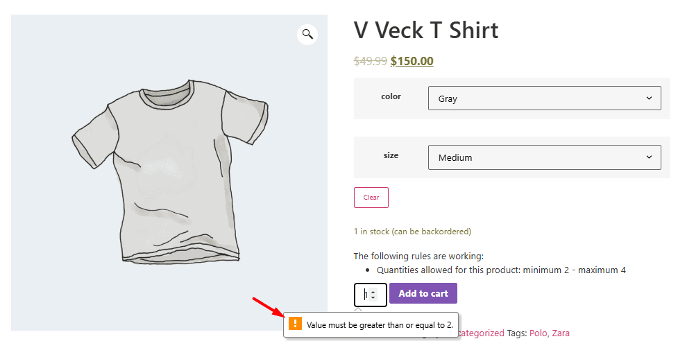 Result of notification on quantity limit