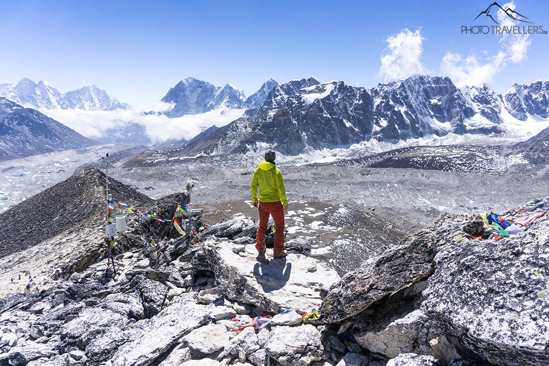 Flo auf dem Gipfel des Kala Patthar in Nepal