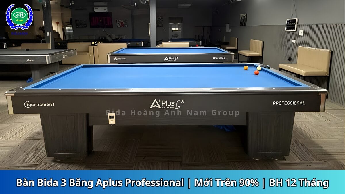 Bàn Bida 3 Băng Aplus Professional, Mới Trên 90%, BH 12 Tháng | Bida Hoàng Anh Nam Group