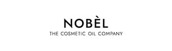 The logo for Nobel, the cosmetic oil company, is a part of their portfolio.