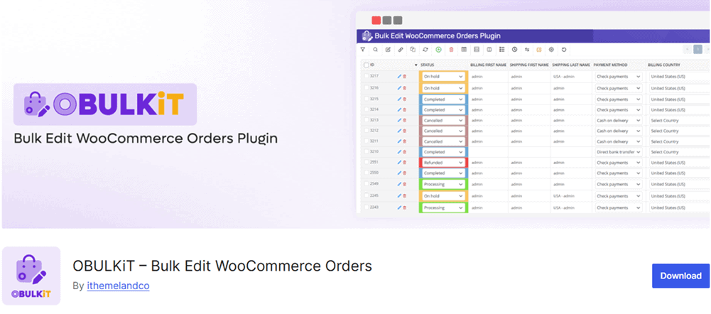 OBULKiT - Bulk Edit WooCommerce Orders by ithemeland