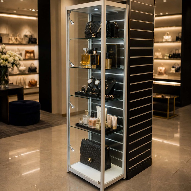 Retail Glass Display Cabinets UK Lockable Shop Displays