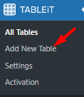 Product table plugin add new table
