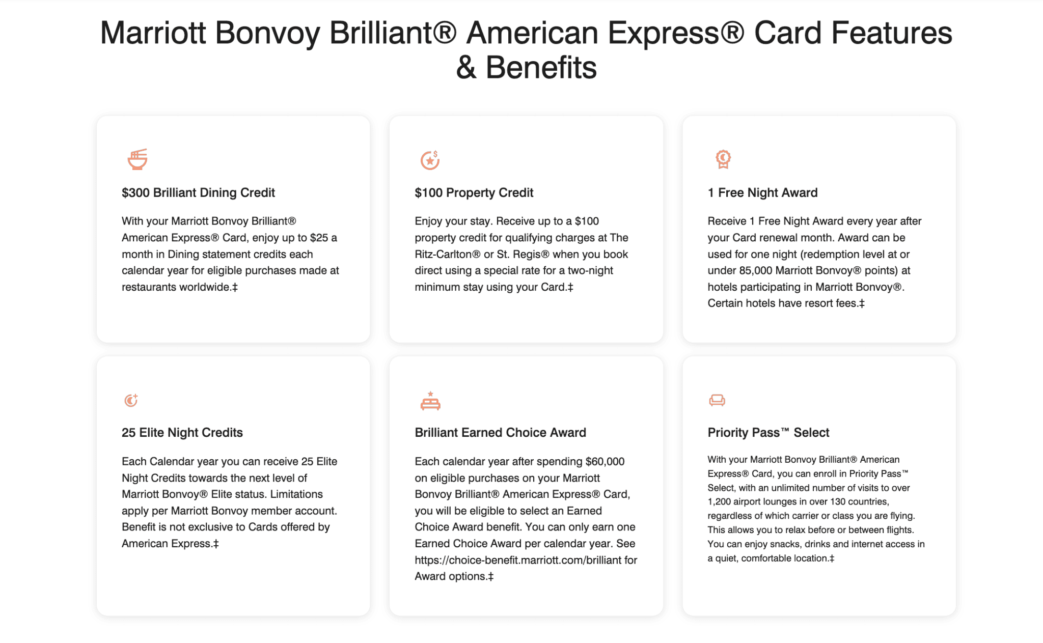 An Up-to-Date Overview of the AmEx Marriott Cards Lineup 5 Marriott Bonvoy Brilliant American Express Card benefits