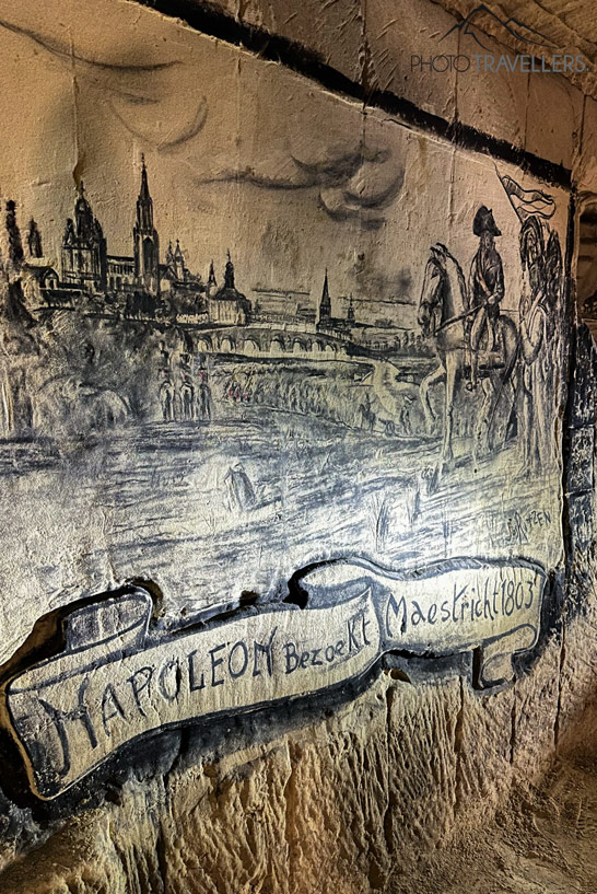 Ein Bild von Napoleon in den Grotten von St. Pieter in Maastricht