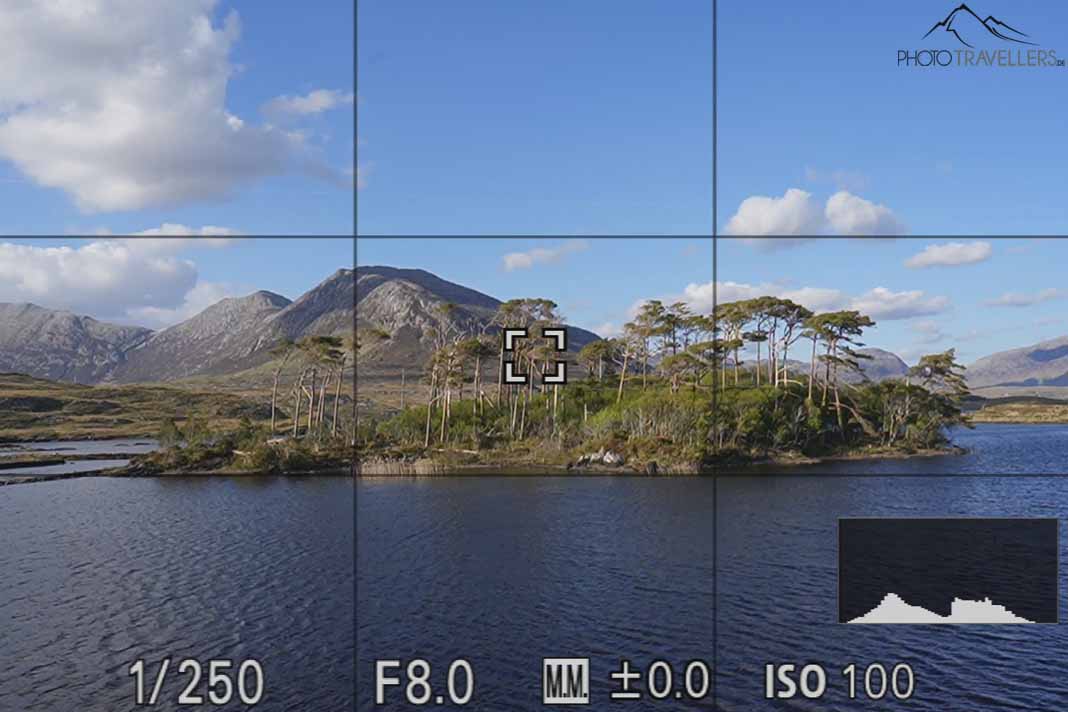 Insel in Irland, Belichtungsskala ist ausgewogen