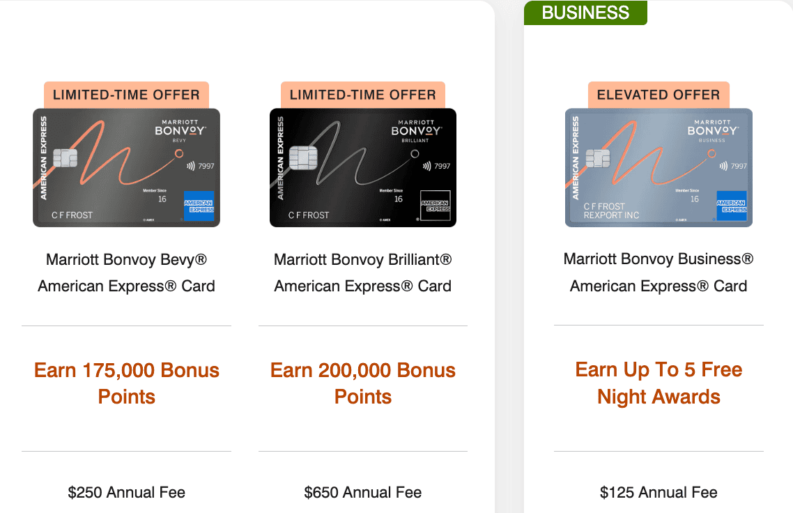 An Up-to-Date Overview of the AmEx Marriott Cards Lineup 8 Marriott AmEx credit cards comparison