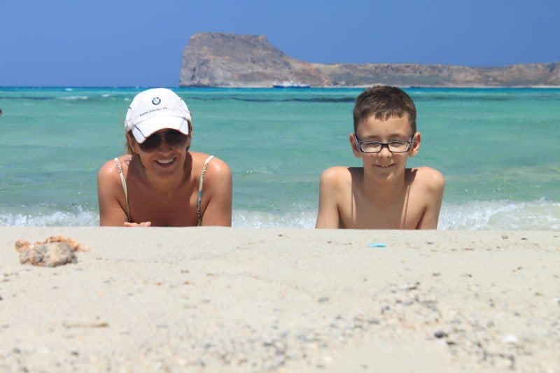 Dorota i Igor na plaży Balos na Krecie