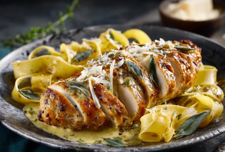 Sonntagshähnchen in Wolkensauce