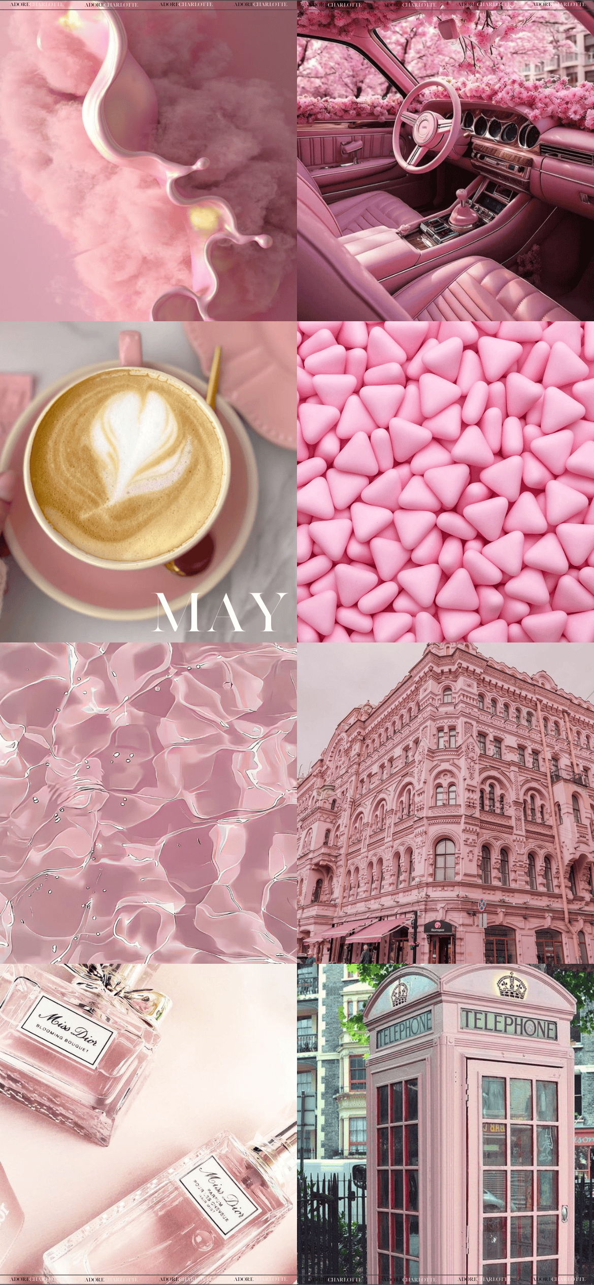 Aesthetic Pink May 2024 Phone Wallpaper