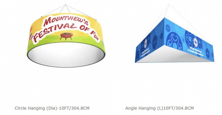 Tension Fabric Hanging Display (1) Tension Fabric Hanging Display