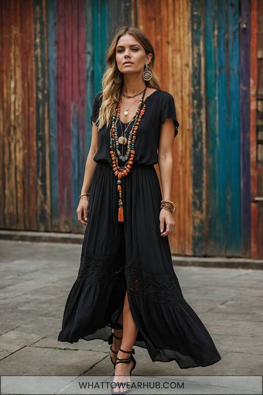 sleeveless black midi dress Size:UK28 IDIFU Women's IN2 Pedazo 972