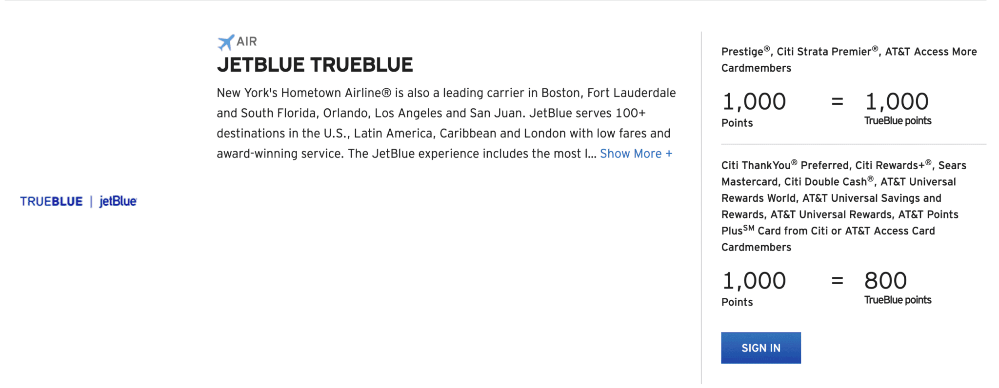 JetBlue Partners & How to Redeem Points: The Complete Guide 3 Citi Points to jetblue transfer