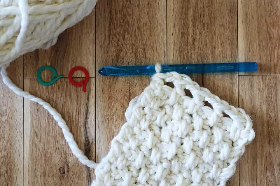 work in progress crochet headband