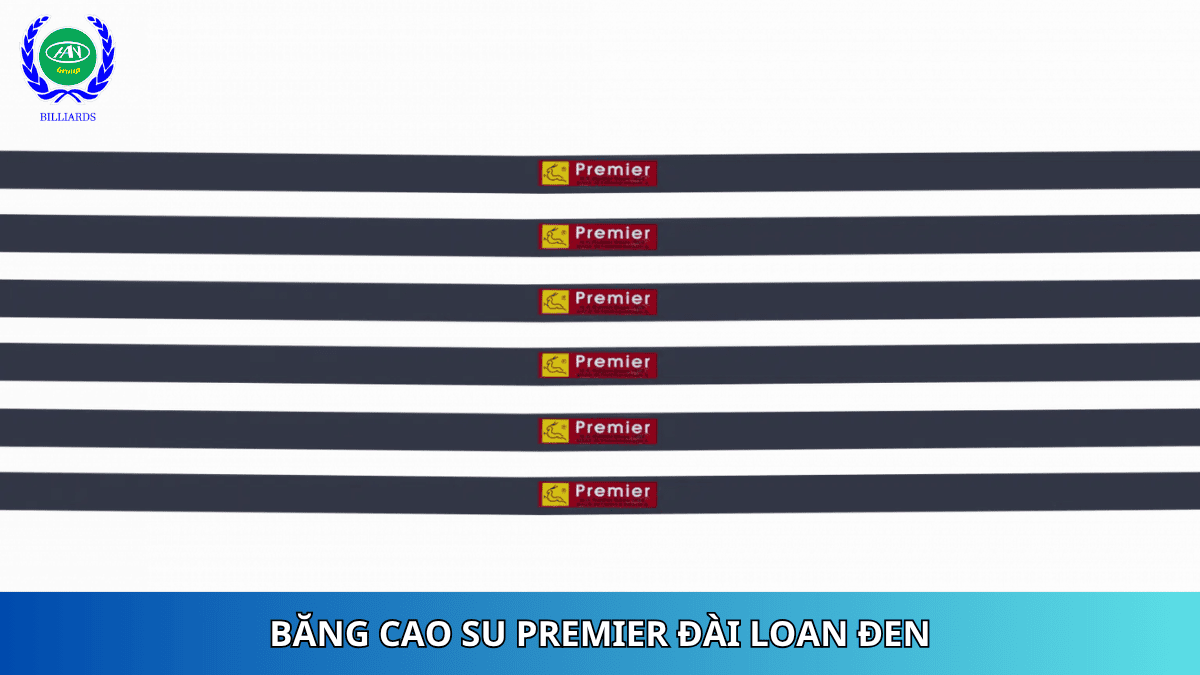 Băng cao su Premier Đài Loan Đen Cao Cấp của bàn bida thương hiệu King Billiards