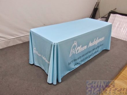 Custom Table cloth printed light blue
