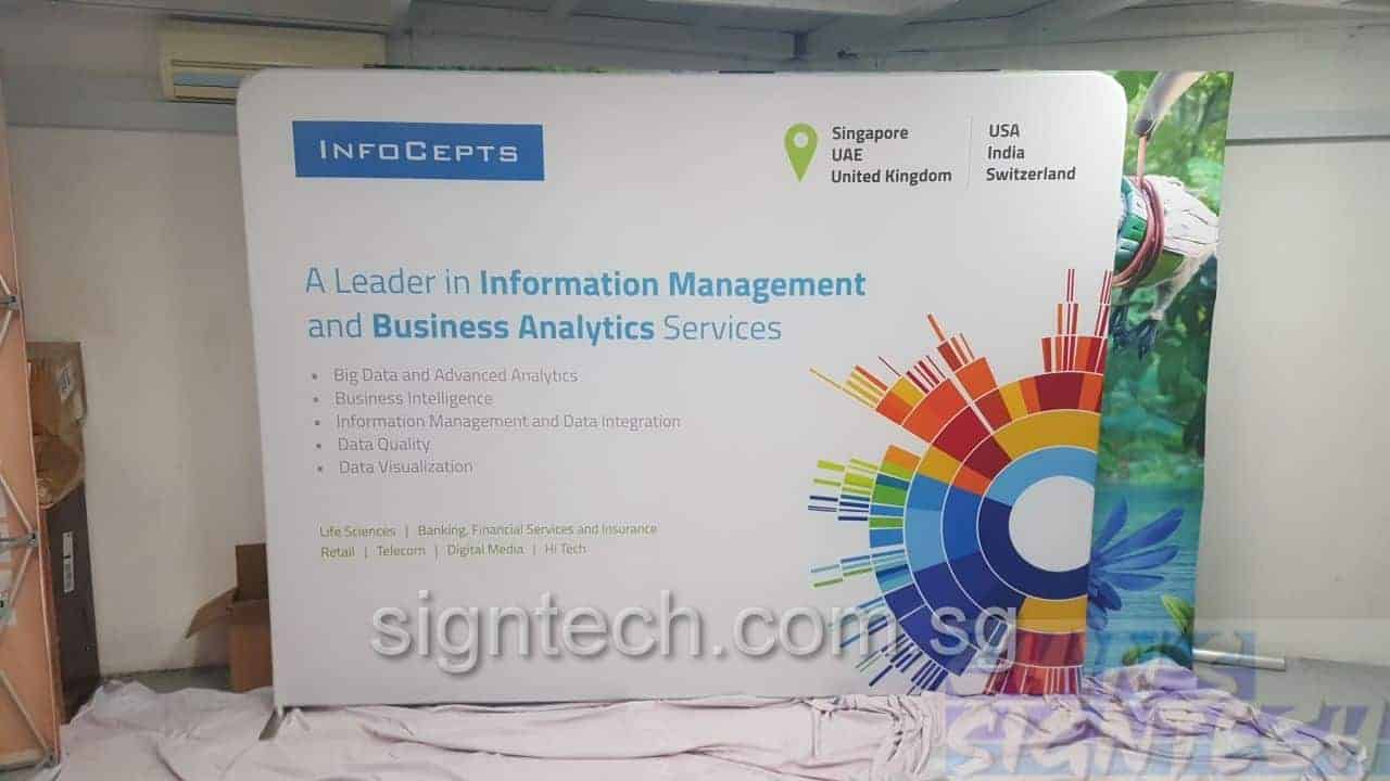 4 x 3 portable trade show displays for Infocept