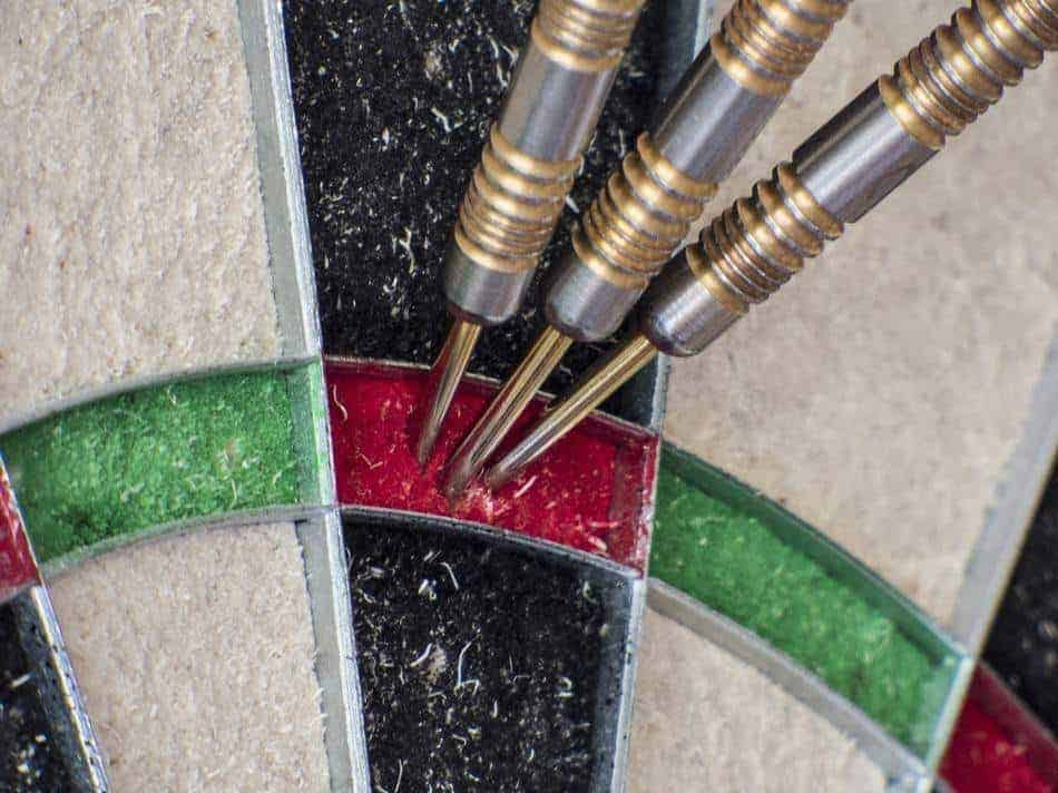 Tungsten Darts in tight grouping