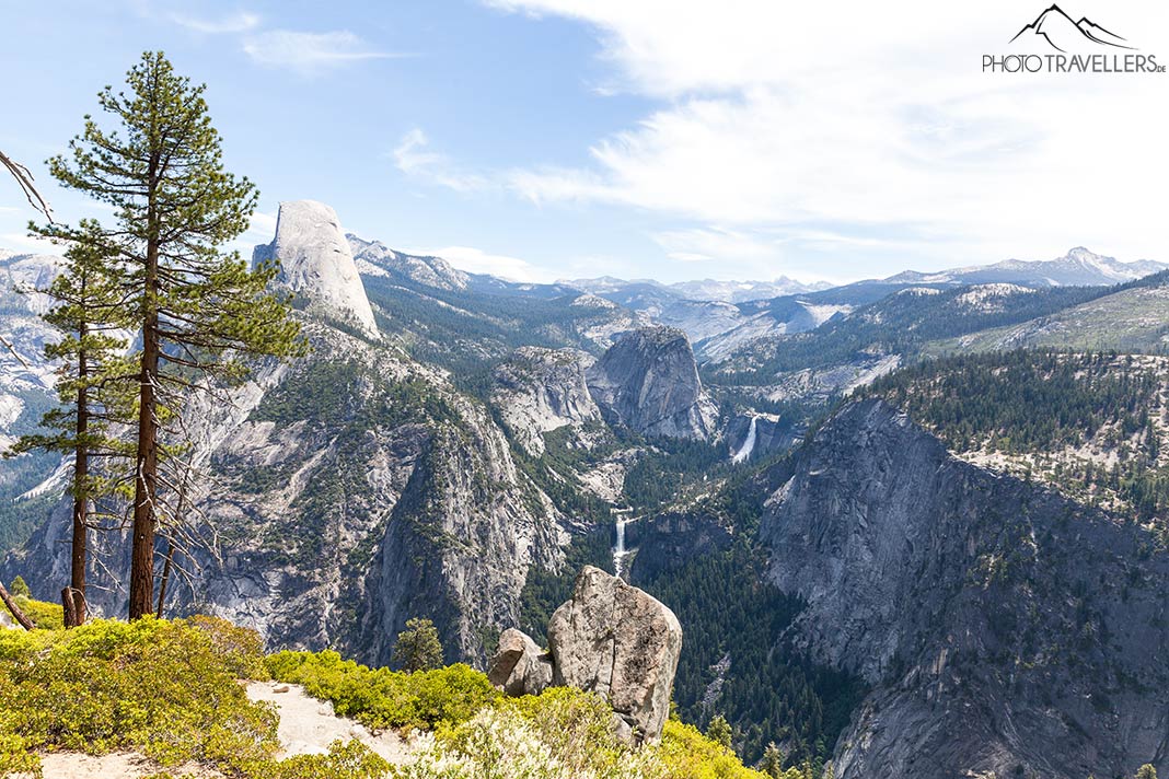 Der Ausblick vom Panorama Trail mit dem Nevada Fall und dem Vernal Fall