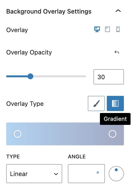 How to Add Text over a Background Image without Ruining the Image | Kadence Blocks 3 gradient example 3