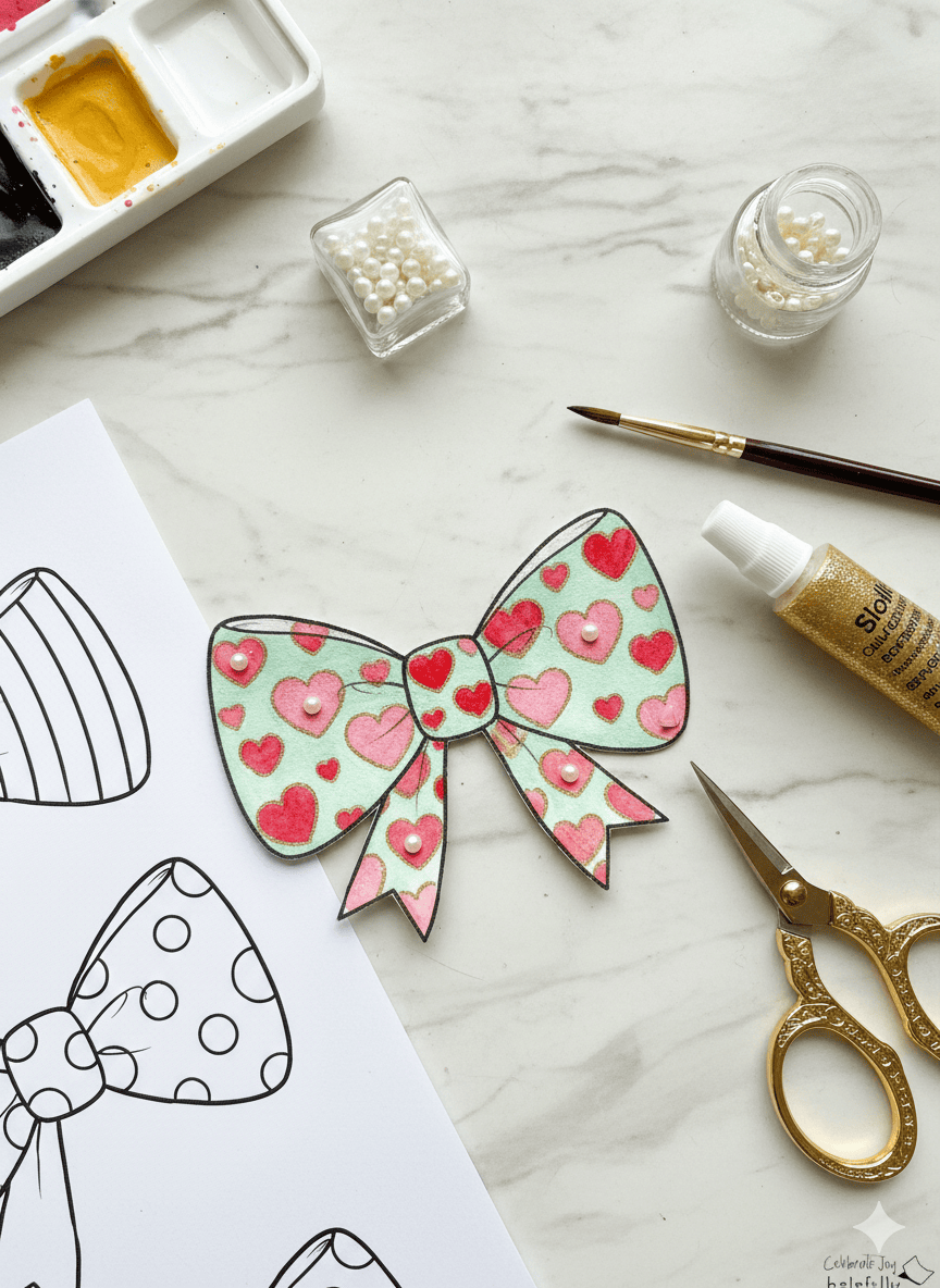 Tolle DIY-basteln mit den Papier-Schleifen zum Ausdrucken von helpfully.de