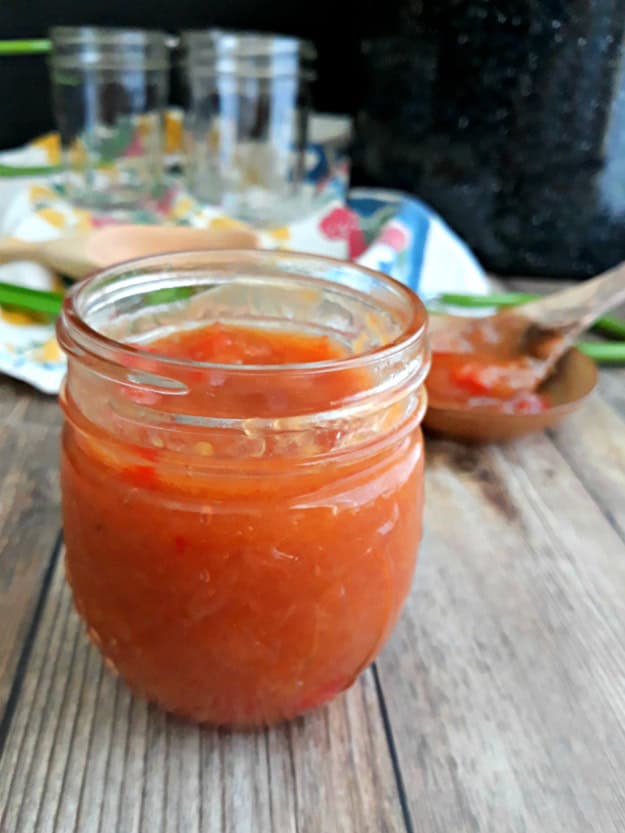 Homemade Peach BBQ Sauce for Canning or Freezing