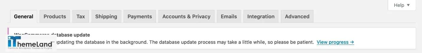 WooCommerce Updating admin banner notice