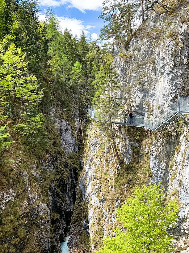 Der Eisensteg in der Leutaschklamm