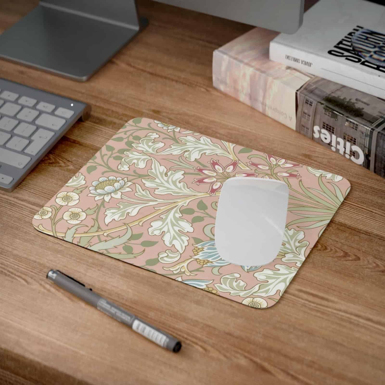 il_fullxfull.6176810251_o3xs.jpg William Morris Mouse Pad - Hyacinth, Desk Organization, Non-Slip Rubber Base