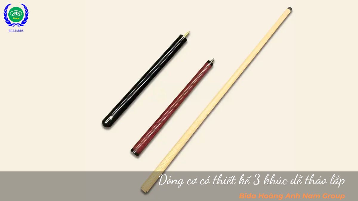 Dòng cơ có thiết kế 3 khúc dễ tháo lắp