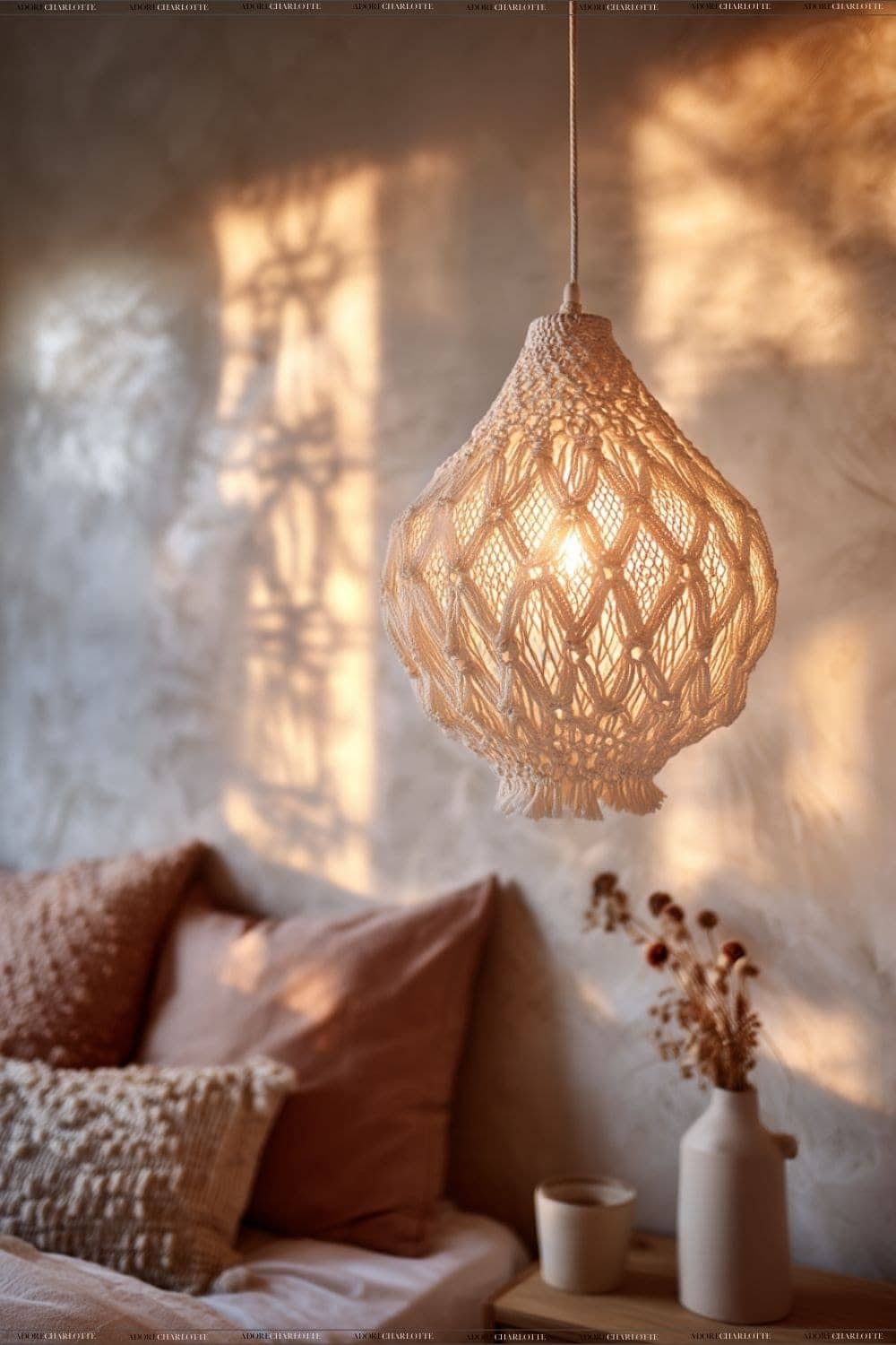 Boho Bedroom Lighting Ideas Whimsical Macramé Pendant Wonderland