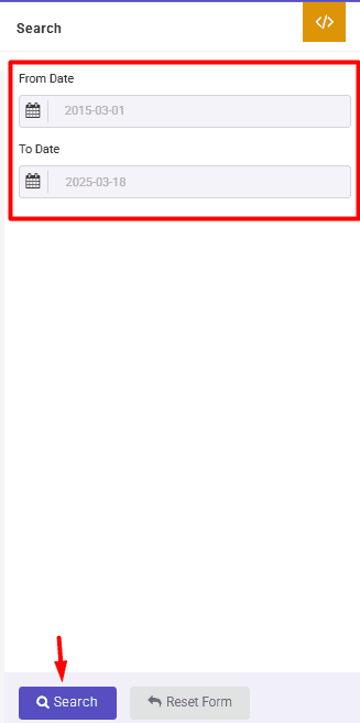 filter reports by date range