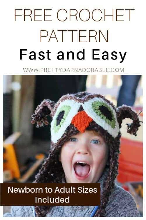 free crochet owl hat pattern