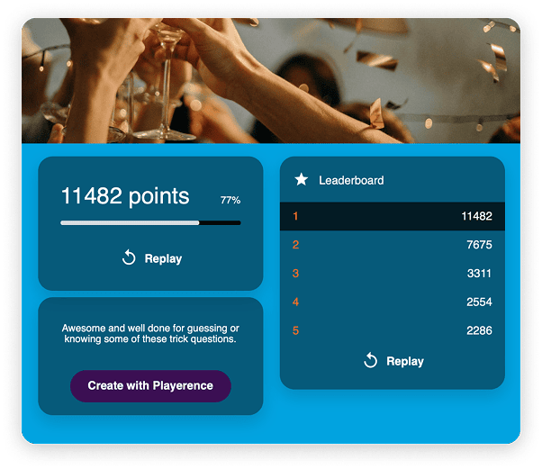 leaderboard example from Playerence