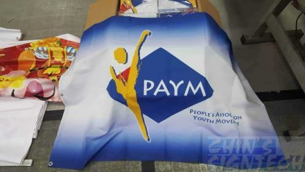 Double sided Flag printing on size 4