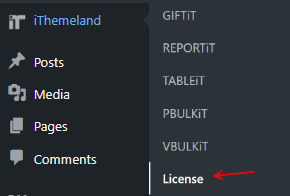 Activate plugin license